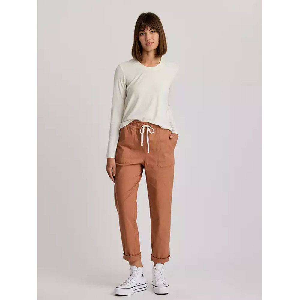 Free Fly Womens Pacifia Twill Fishing Pants Canyon Clay Rust Size S Cotton Blend